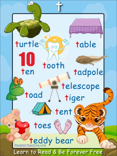 t sound - words beginning with t